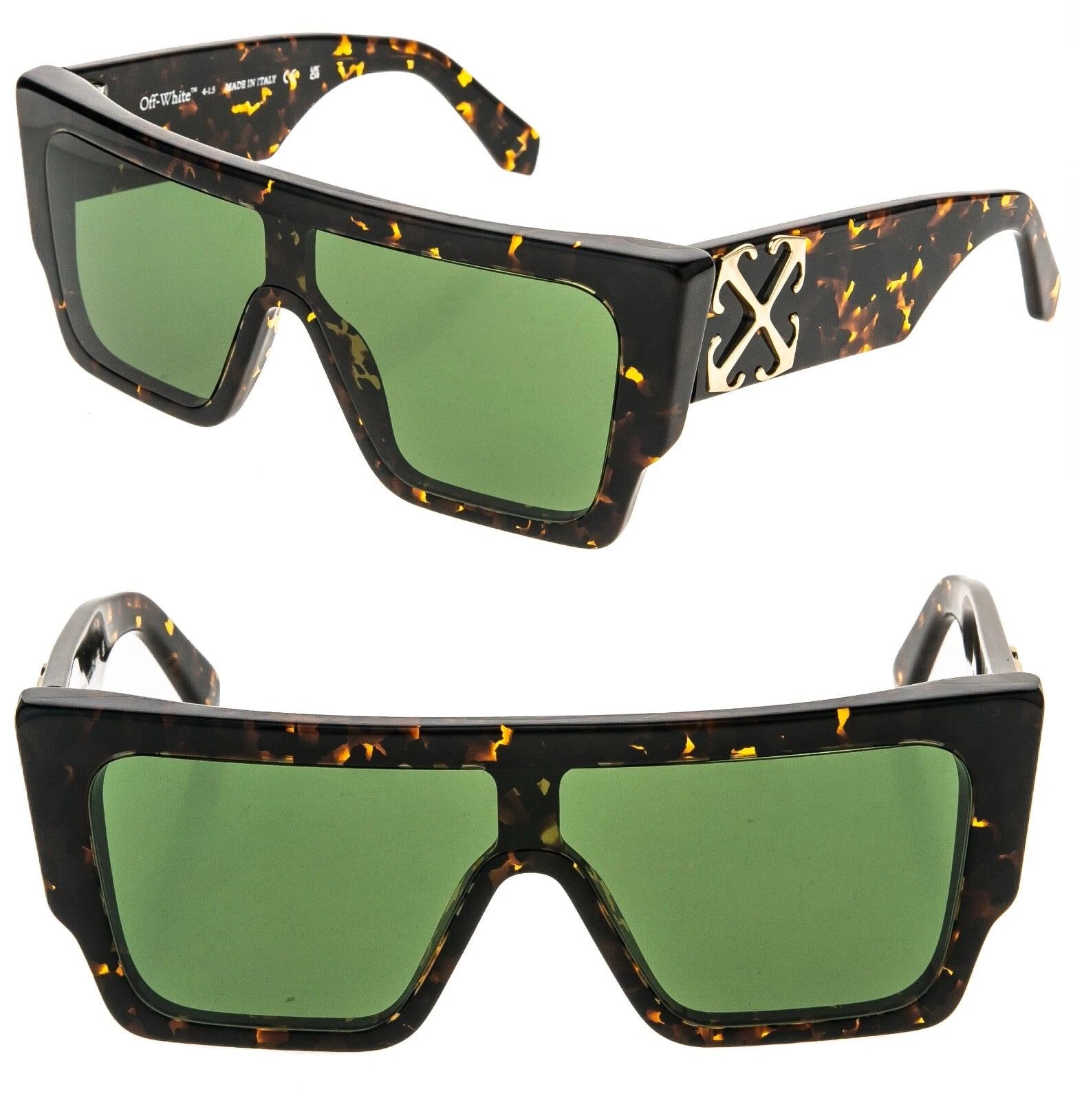 Off-White OFF-WHITE 14F OERI14F Brown Havana Green Unisex MARION Mask Size ONE SIZE - 1 Thumbnail
