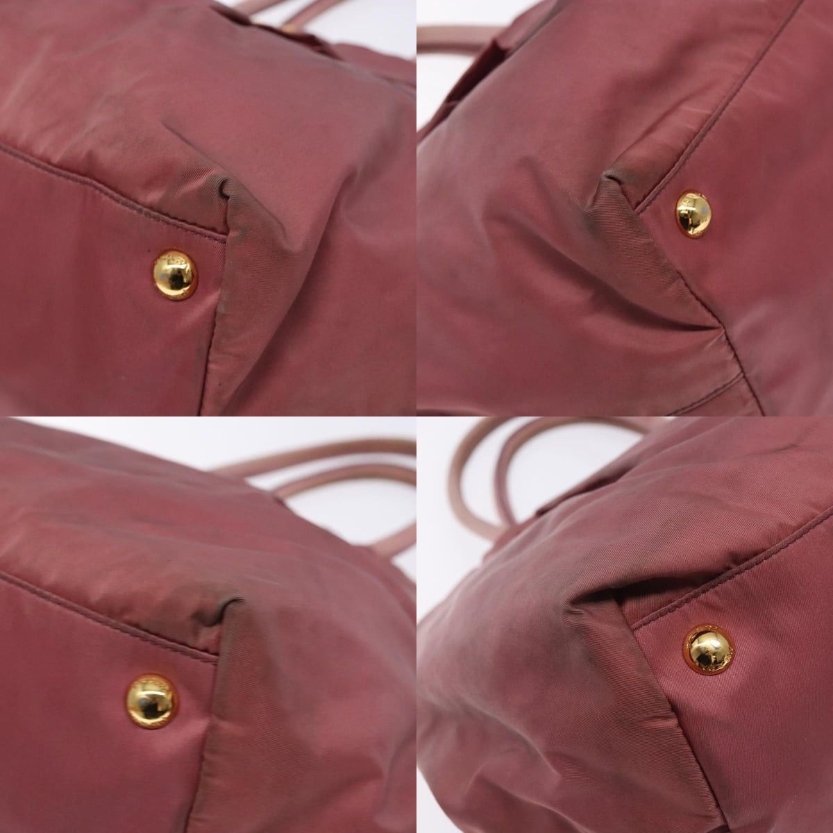 Prada PRADA Hand Bag Nylon Pink Gold Size ONE SIZE - 10 Thumbnail