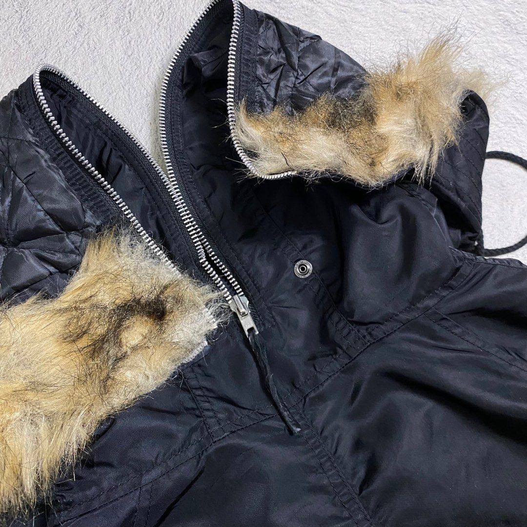If Six Was Nine Japanese Duck down Bomber Fur jacket Size US L / EU 52-54 / 3 - 3 Thumbnail