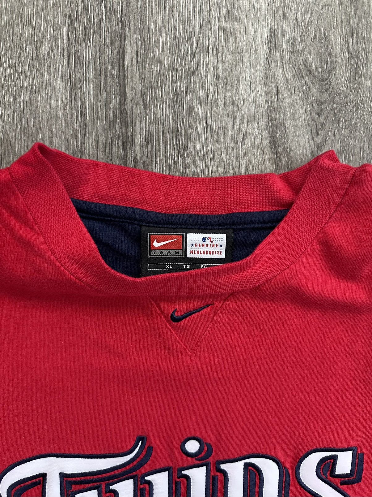 Nike Vintage 90s Nike MLB Minnesota Twins Baseball Center Check Size US XL / EU 56 / 4 - 3 Thumbnail