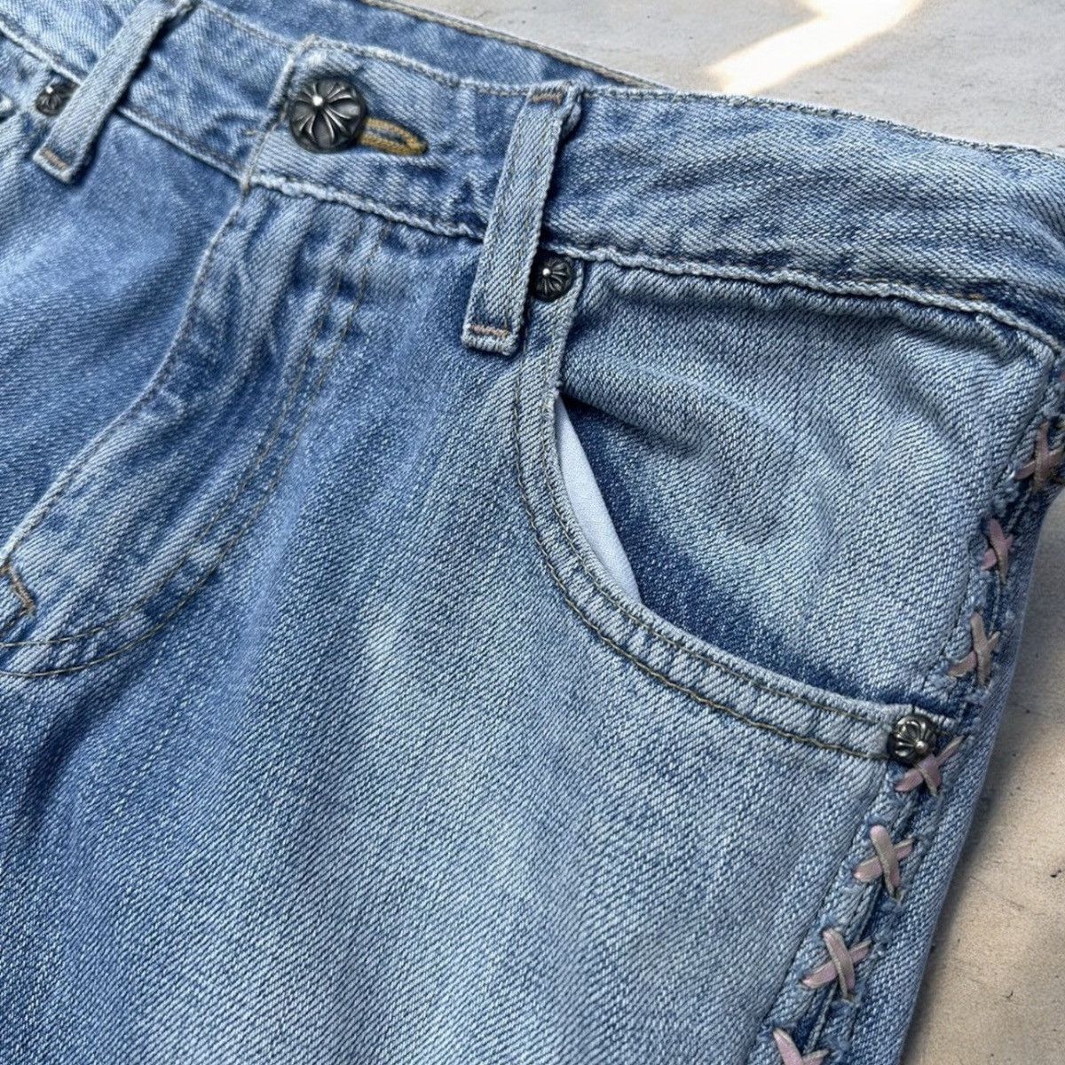 Chrome Hearts Chrome Hearts Vintage Cross Patch Levi Denim Size US 31 - 3 Thumbnail