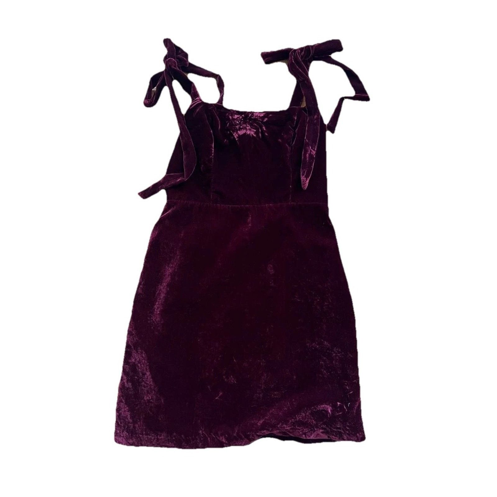 House of Harlow House of Harlow 1960 x Burgundy Velvet Tie Maroon S A001467 Size S / US 4 / IT 40 - 2 Thumbnail