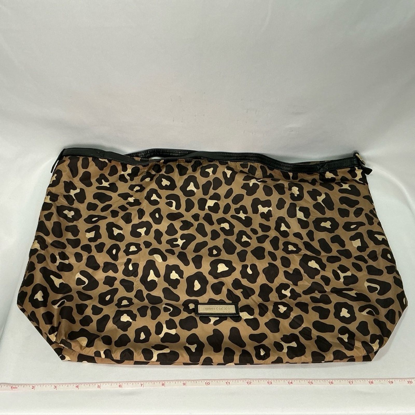 Jimmy Choo Jimmy Choo Leopard Print Nylon Tote Bag with Baby pouch Size ONE SIZE - 15 Thumbnail