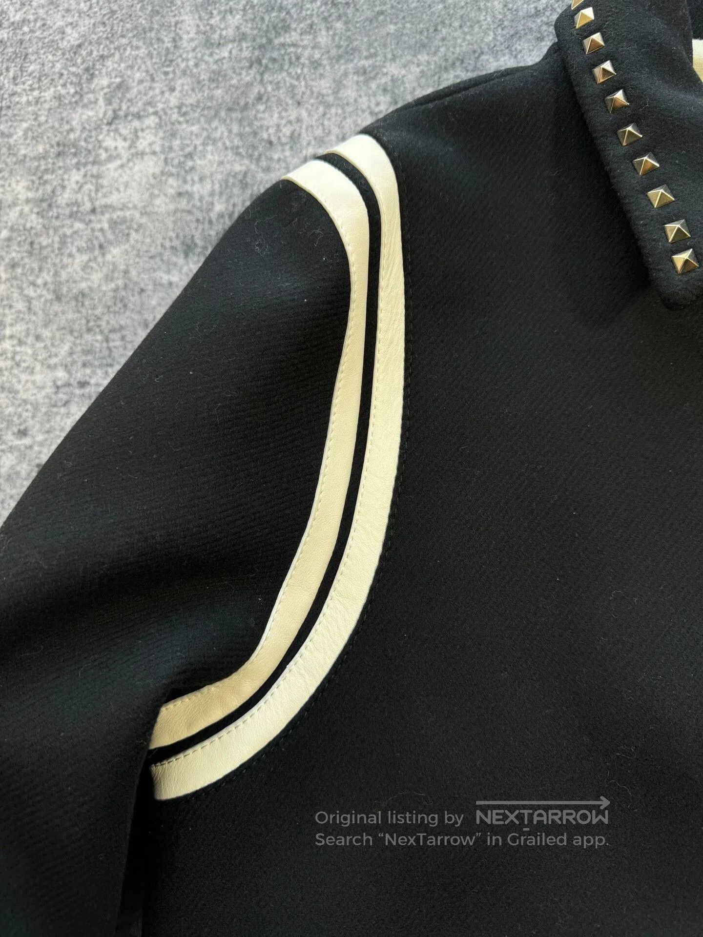 Valentino valentino black and white wool bomber jacket. Size US L / EU 52-54 / 3 - 5 Thumbnail