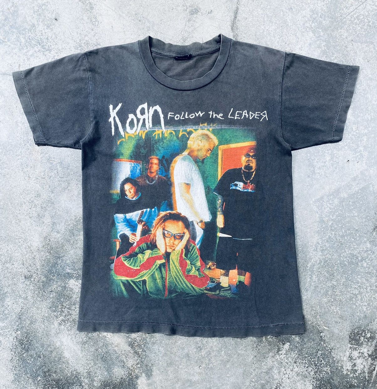 Band Tees Vintage Korn Follow The Leader Nu Metal Band Distressed Tees Size US S / EU 44-46 / 1 - 1 Thumbnail