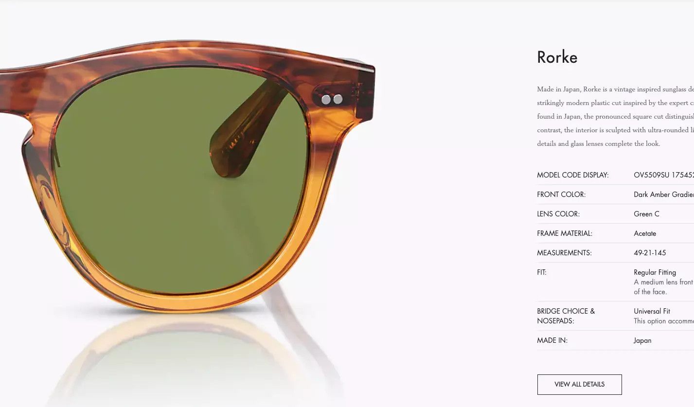 Oliver Peoples Olive Peoples RORKE 49mm Sun OV5509SU Size ONE SIZE - 13 Thumbnail