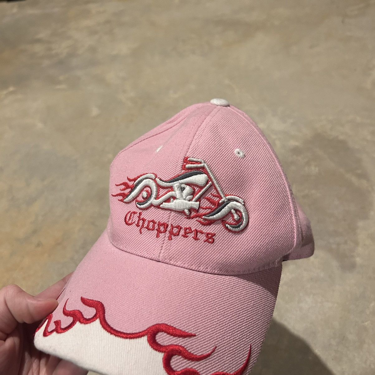 Vintage Crazy Vintage Y2K West Coast Choppers Flames Biker Hat Size ONE SIZE - 3 Thumbnail