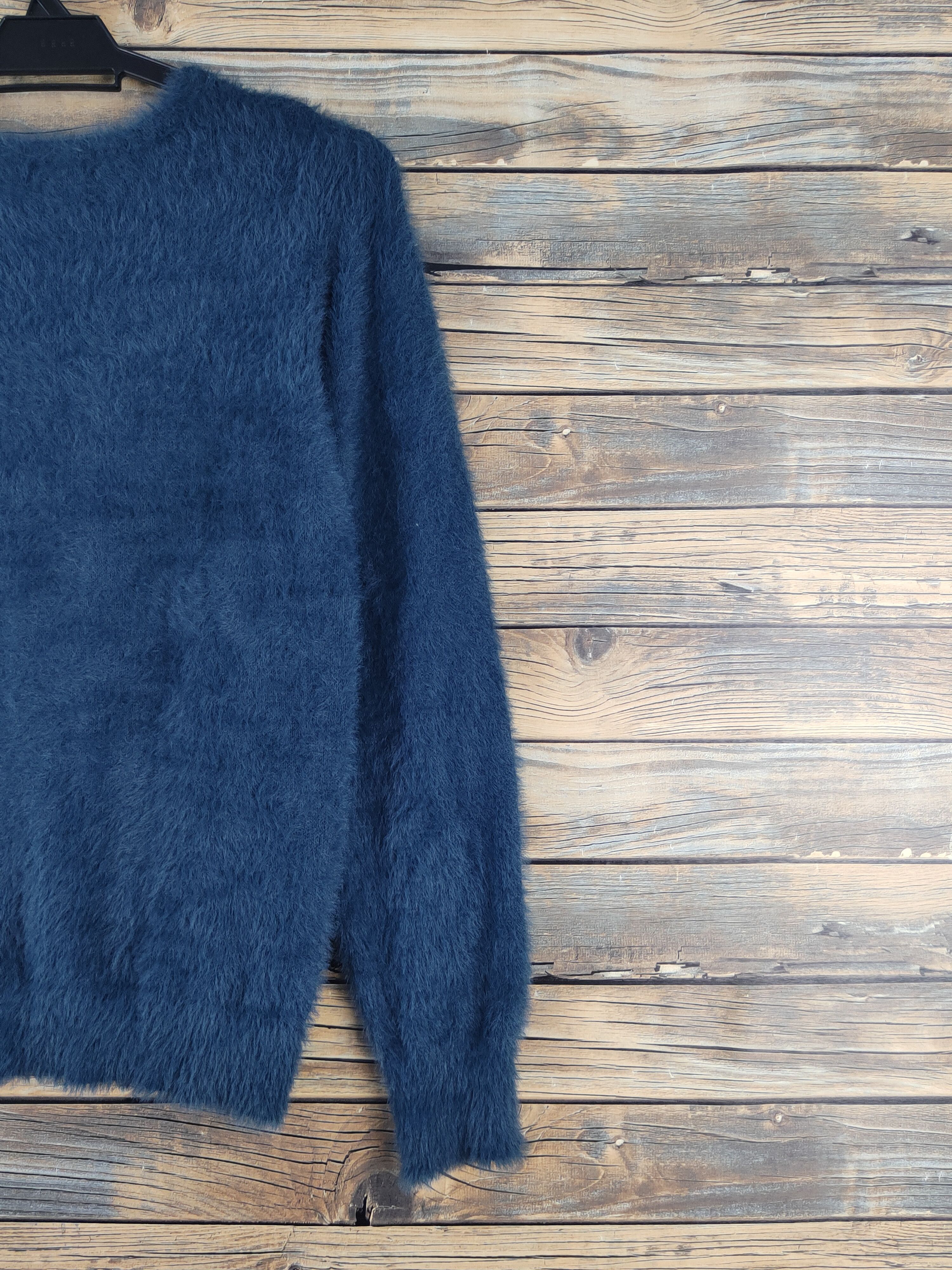 Homespun Knitwear Japan Dark Blue Fur shaggy Mohair Knitwear #W2166 Size M / US 6-8 / IT 42-44 - 9 Thumbnail