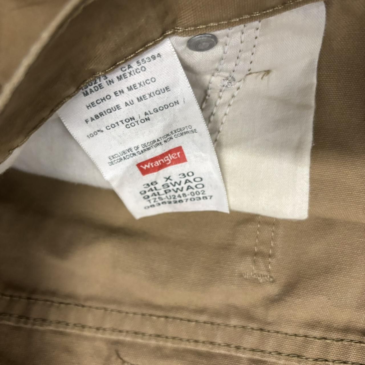 Japanese Brand × Vintage Crazy Vintage Y2K/2000s Khaki Tan Streetwear Skater Workwear Carpenter Pants! Size US 36 / EU 52 - 8 Thumbnail