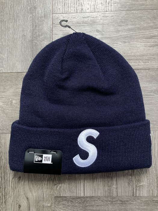 Supreme Supreme New Era S Logo Beanie (Navy) | Grailed