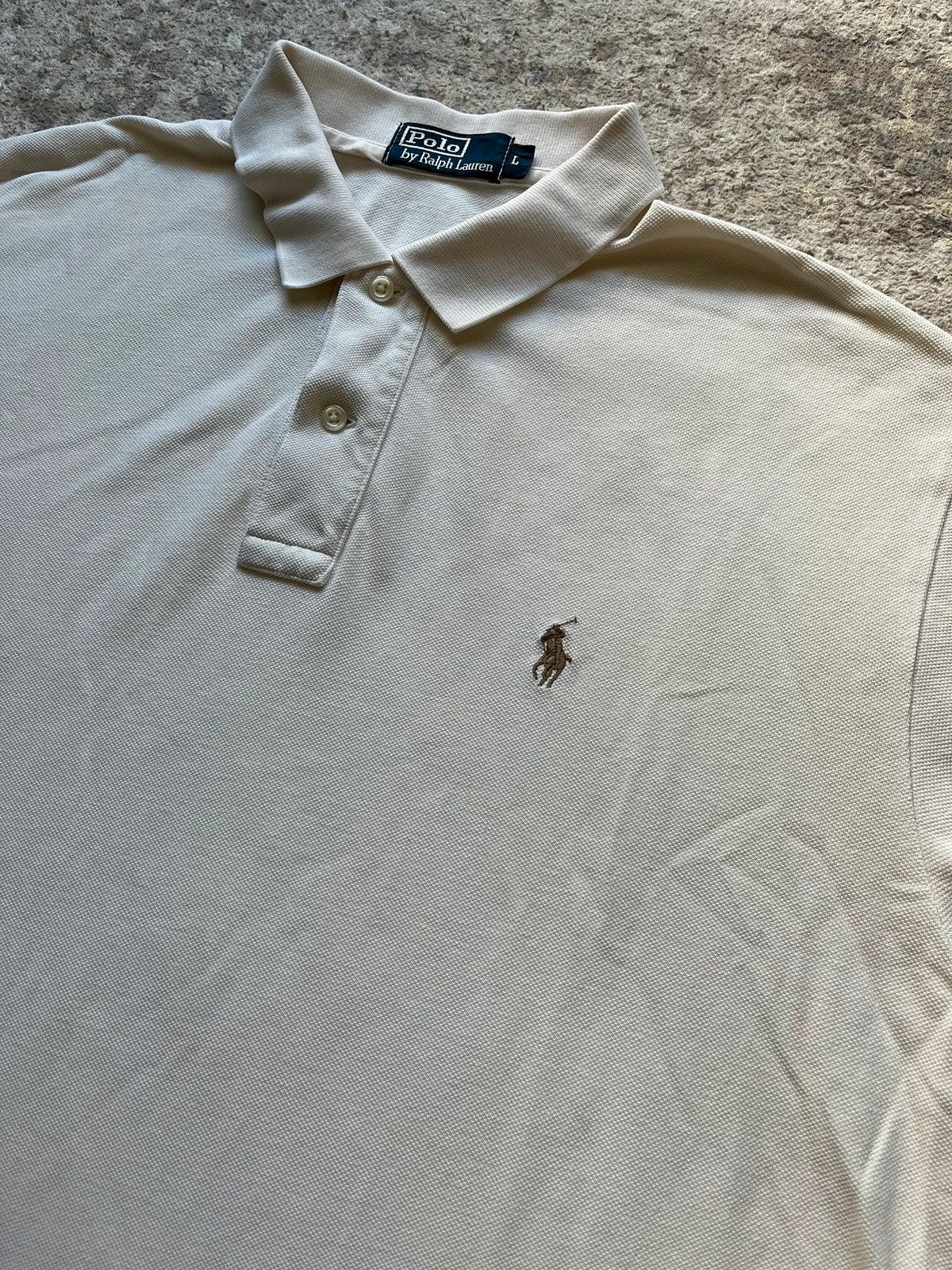 Polo Ralph Lauren Polo Ralph Lauren Small Pony Shirt Rare White 2000s Size US L / EU 52-54 / 3 - 2 Thumbnail