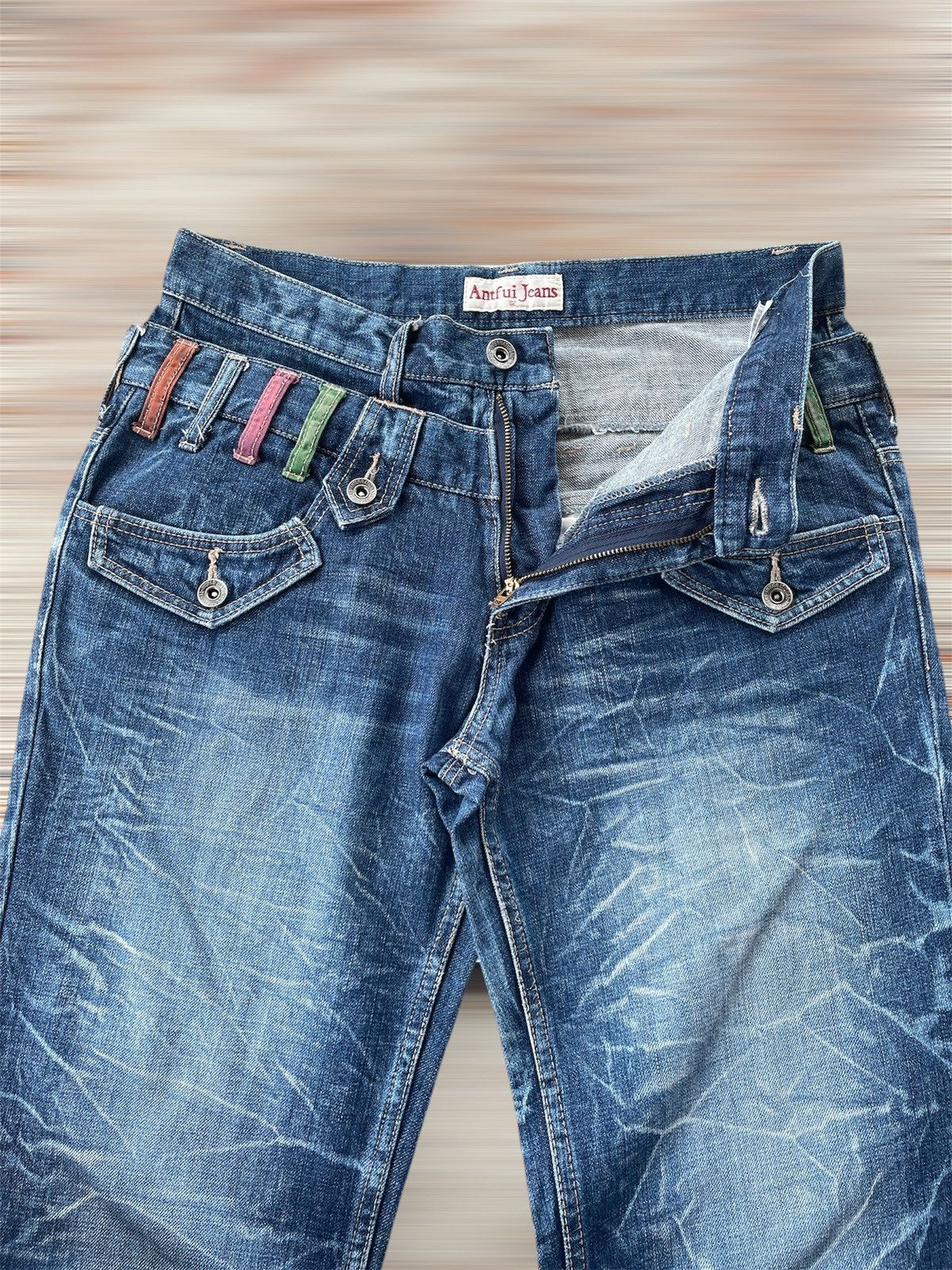 Japanese Brand ANTFUI DOUBLE WAIST JEANS Size US 31 - 5 Thumbnail