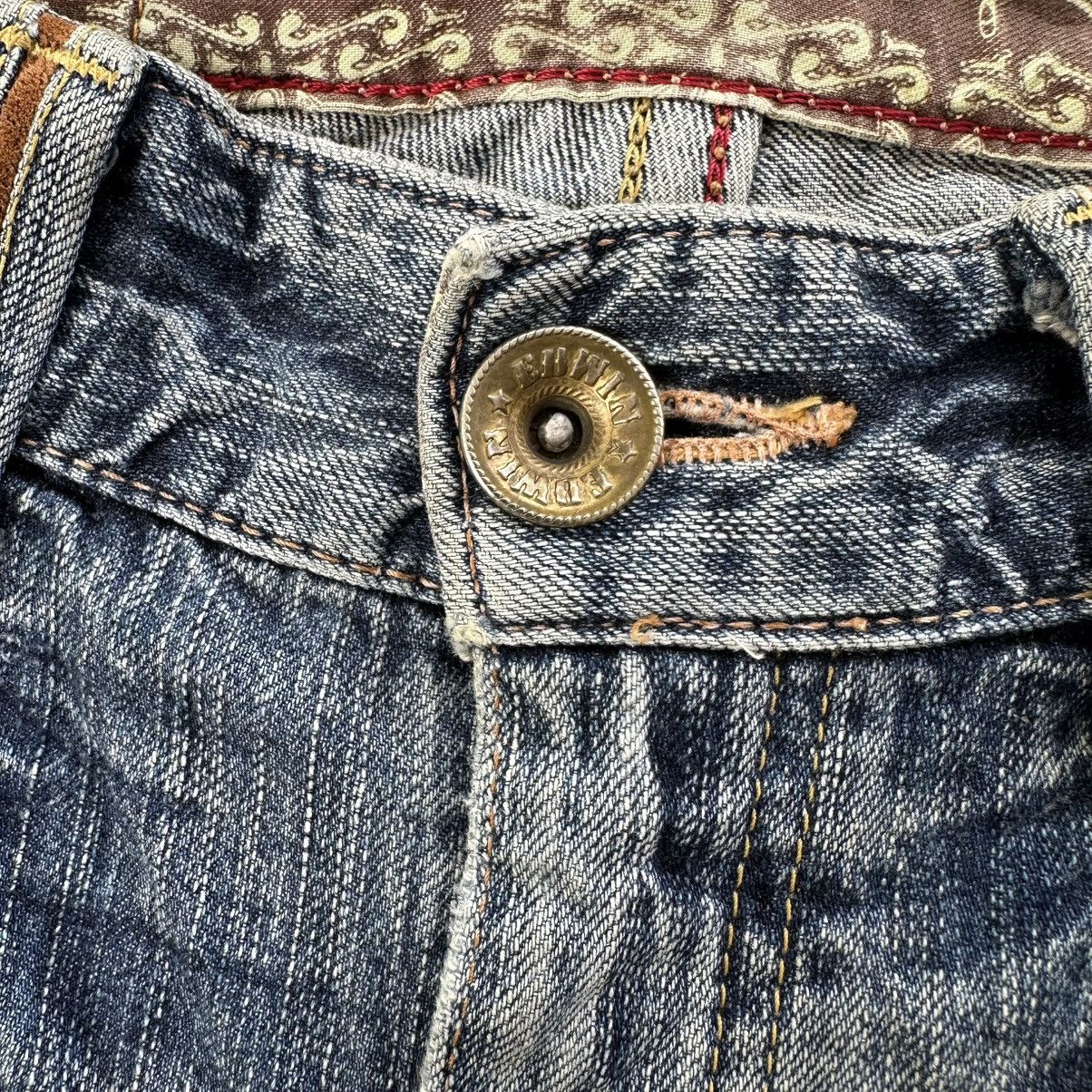 Japanese Brand Vintage Edwin Distressed Faded Denim Jean Pant W32 Size US 32 / EU 48 - 4 Thumbnail