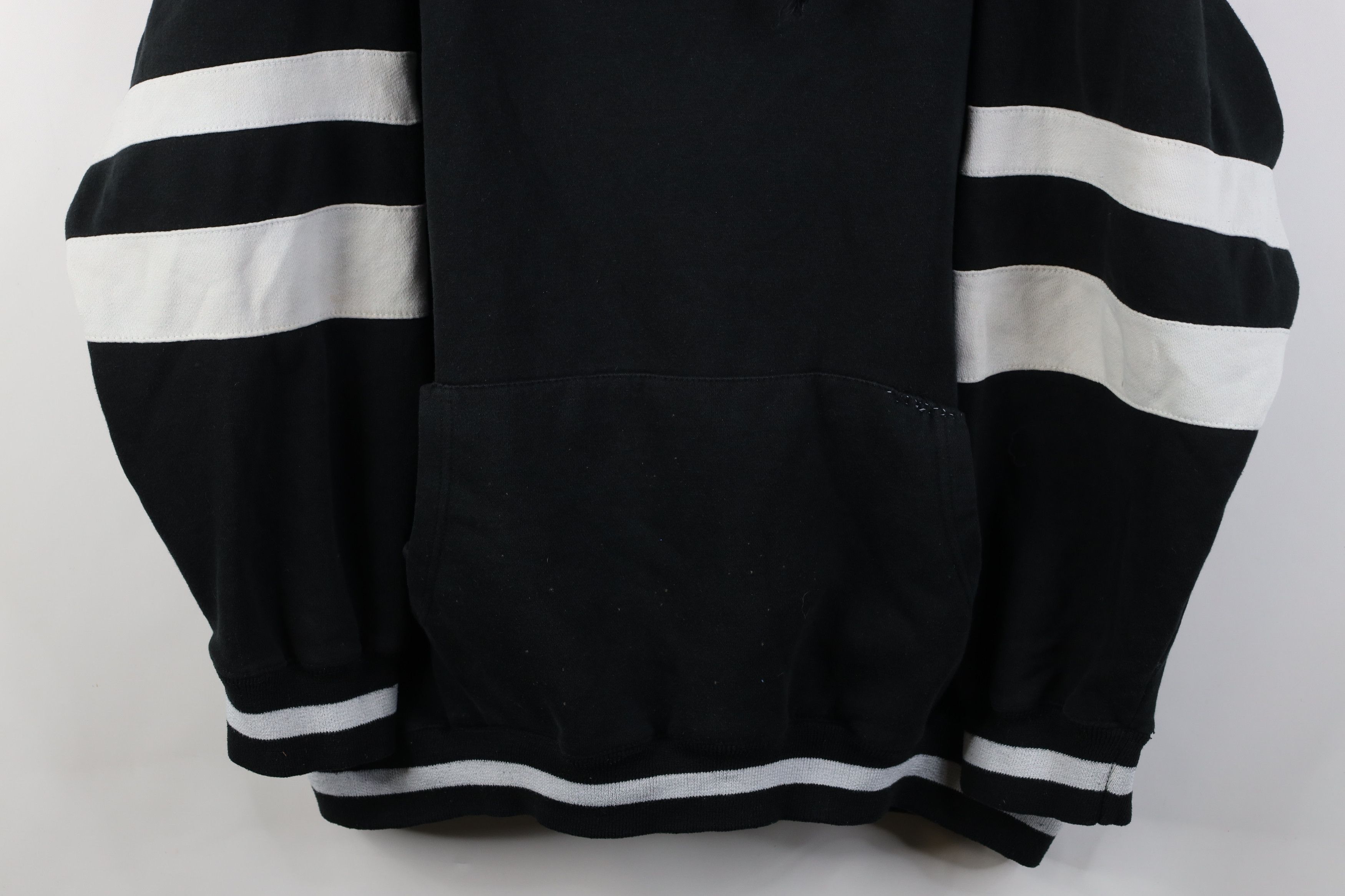 Vintage Vintage 90s Y2K Streetwear Striped Blank Hoodie Sweatshirt Size US XXL / EU 58 / 5 - 3 Thumbnail