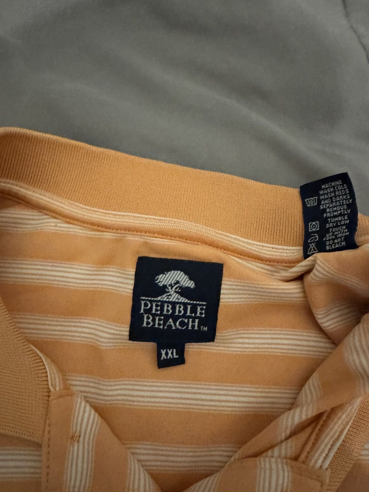 Lone Cypress By Pebble Beach Pebble Beach Golf Striped Polo Shirt XXL Size US XXL / EU 58 / 5 - 4 Thumbnail