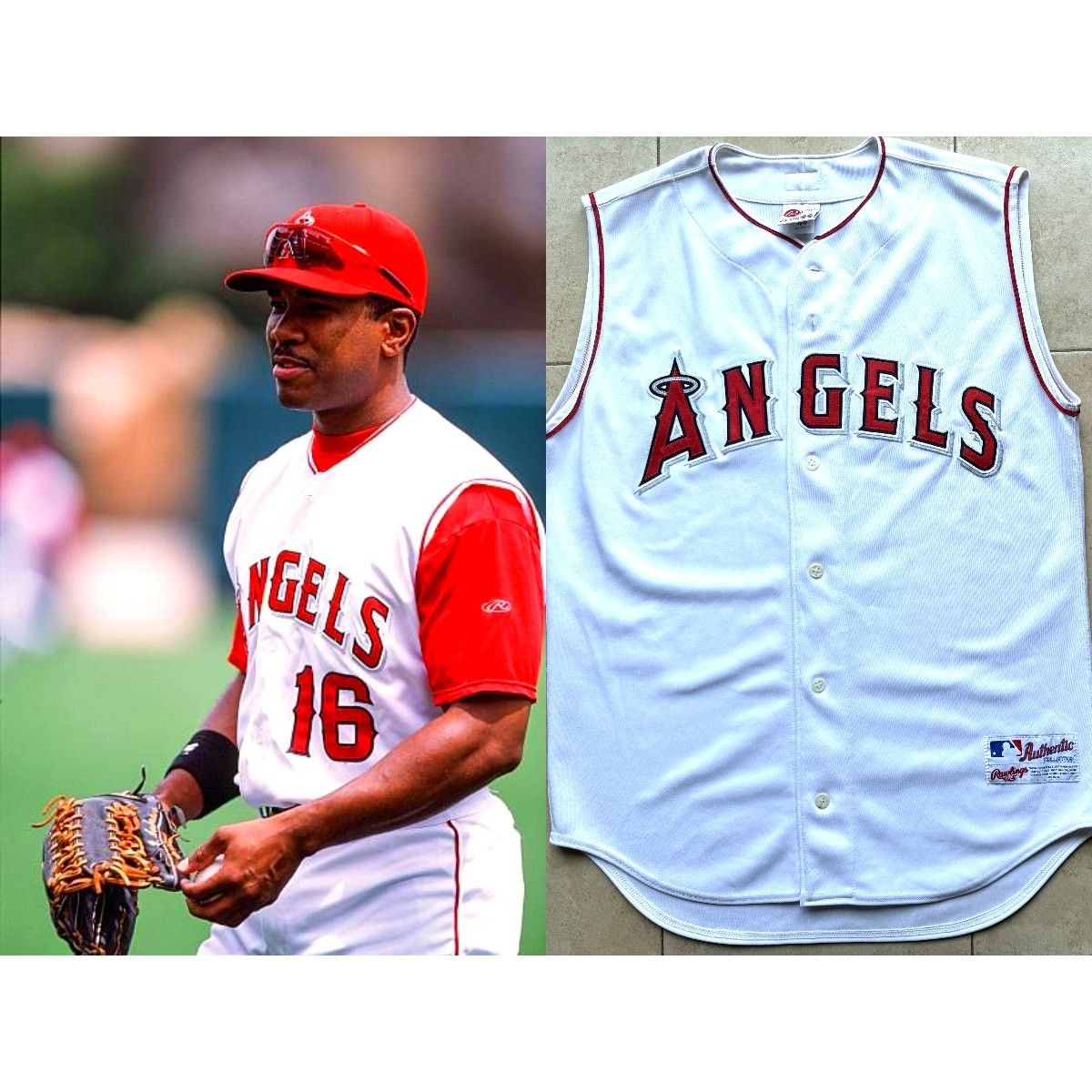 Anaheim Angels 2002 RAWLINGS Vest 3rd jersey 44 Alt MLB vtg