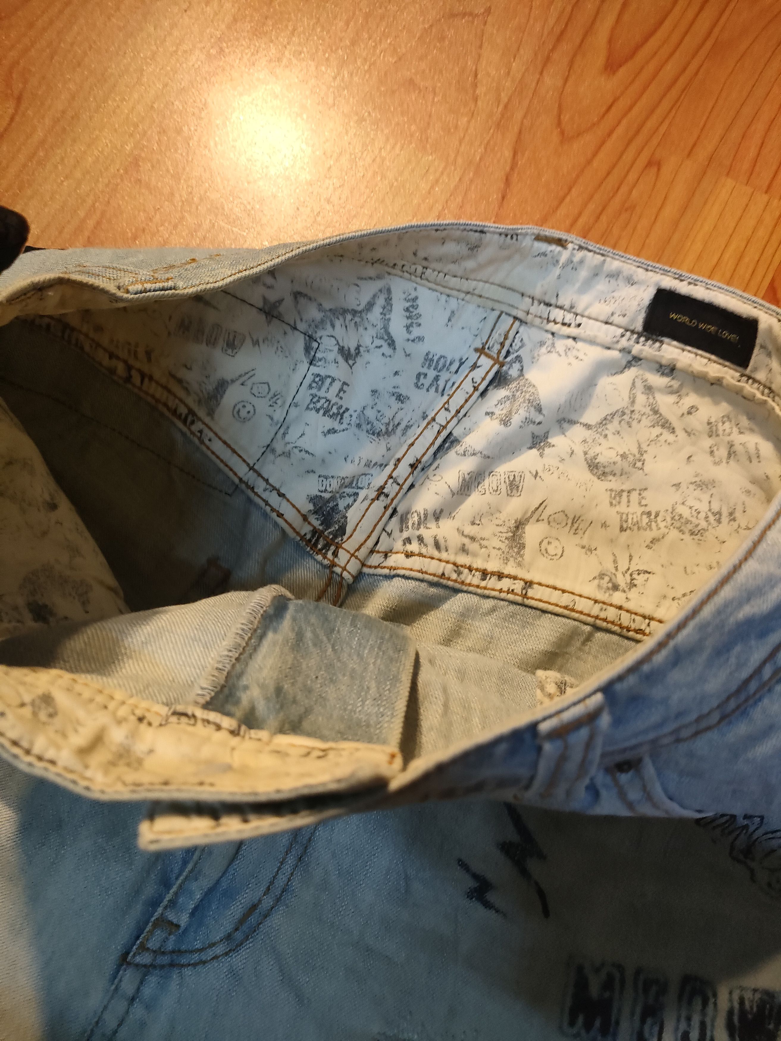 Worldwide Youth World Wide Love Art Jeans Size US 32 / EU 48 - 4 Thumbnail