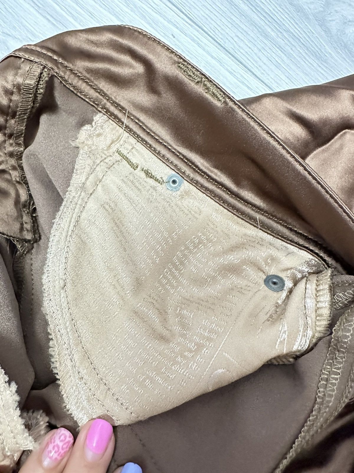 Designer × John Galliano John Galliano Vintage Women's Satin Trousers Pants Size 28" / US 6 / IT 42 - 5 Thumbnail