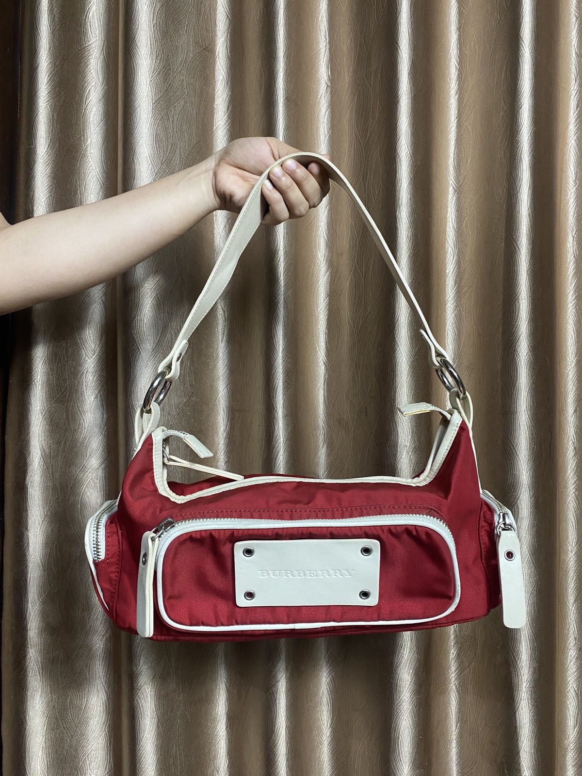 Burberry Burberry Red Nilon Shoulder Bag Size ONE SIZE - 1 Thumbnail
