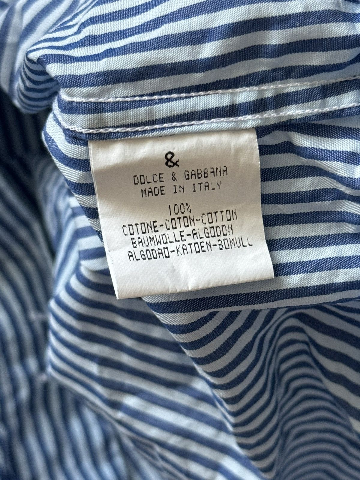 Dolce & Gabbana × Vintage Dolce & Gabbana M striped shirt button up polo long sleeve Size US M / EU 48-50 / 2 - 12 Thumbnail
