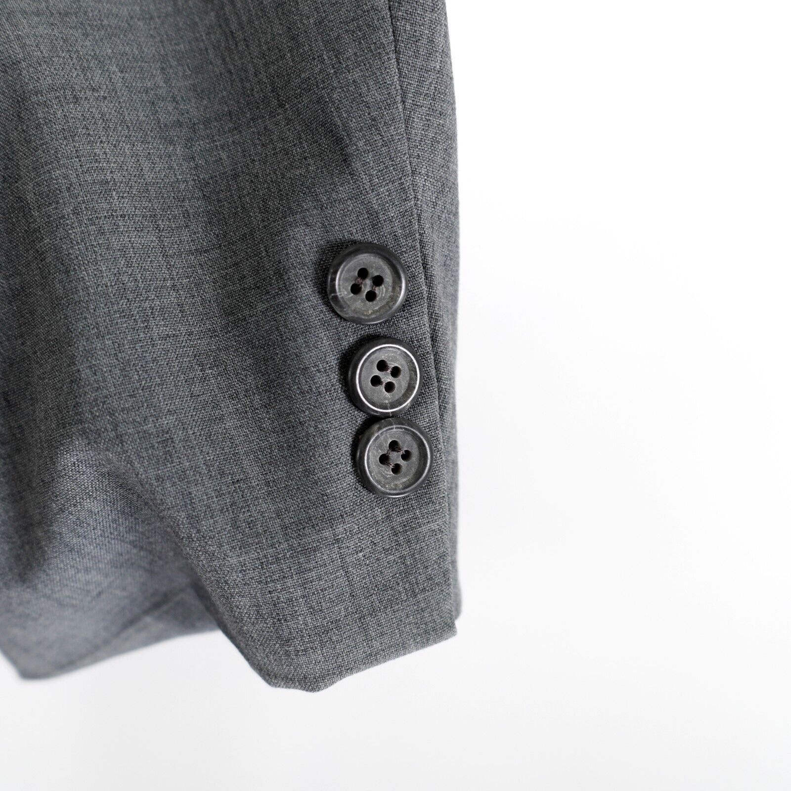 Tom James Tom James Gray W/ Hint Of Blue Wool 2 Button Blazer 38S Size 38S - 4 Thumbnail