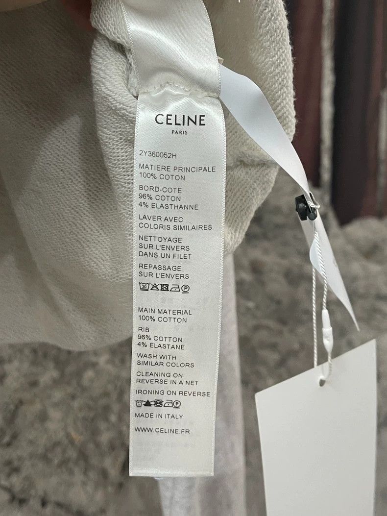 Celine Celine Parks Cropped Sweatshirt in Gray Size US XS / EU 42 / 0 - 7 Thumbnail