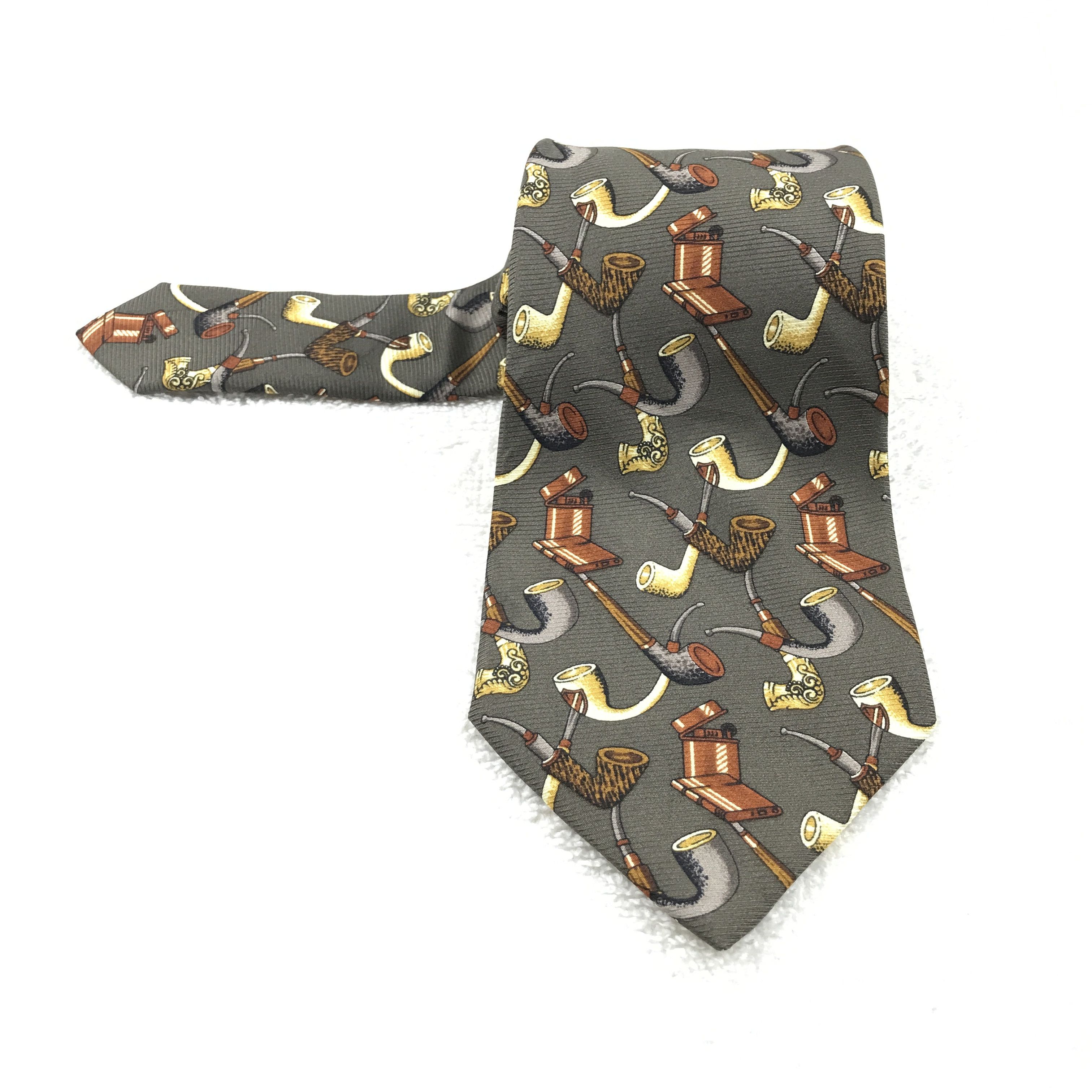 Alfred Dunhill × Vintage Vintage Alfred Dunhill Silk Necktie Size ONE SIZE - 1 Thumbnail