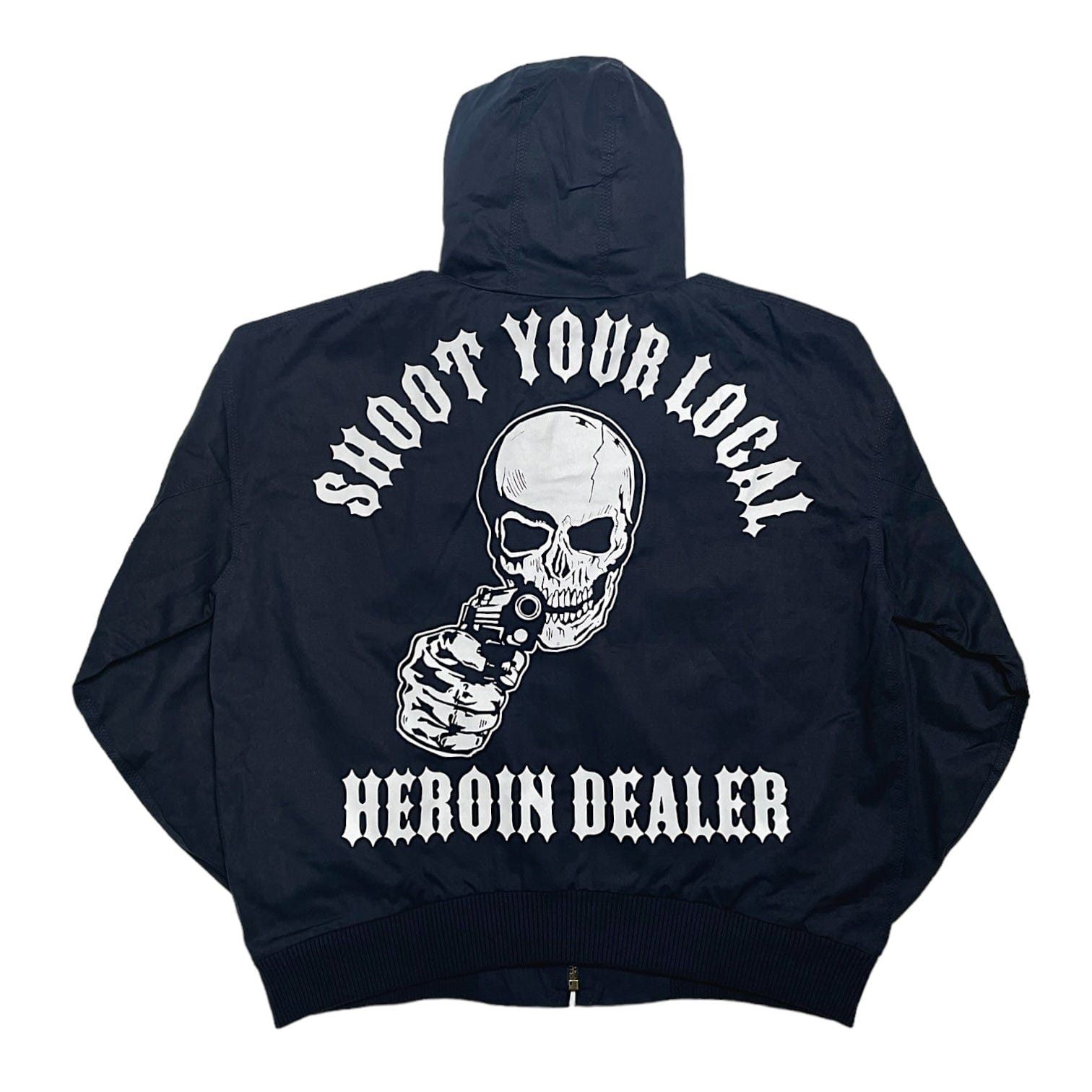 Warren Lotas Shoot Your Local Heroin Dealer Work Jacket Navy Blue Size US M / EU 48-50 / 2 - 1 Thumbnail