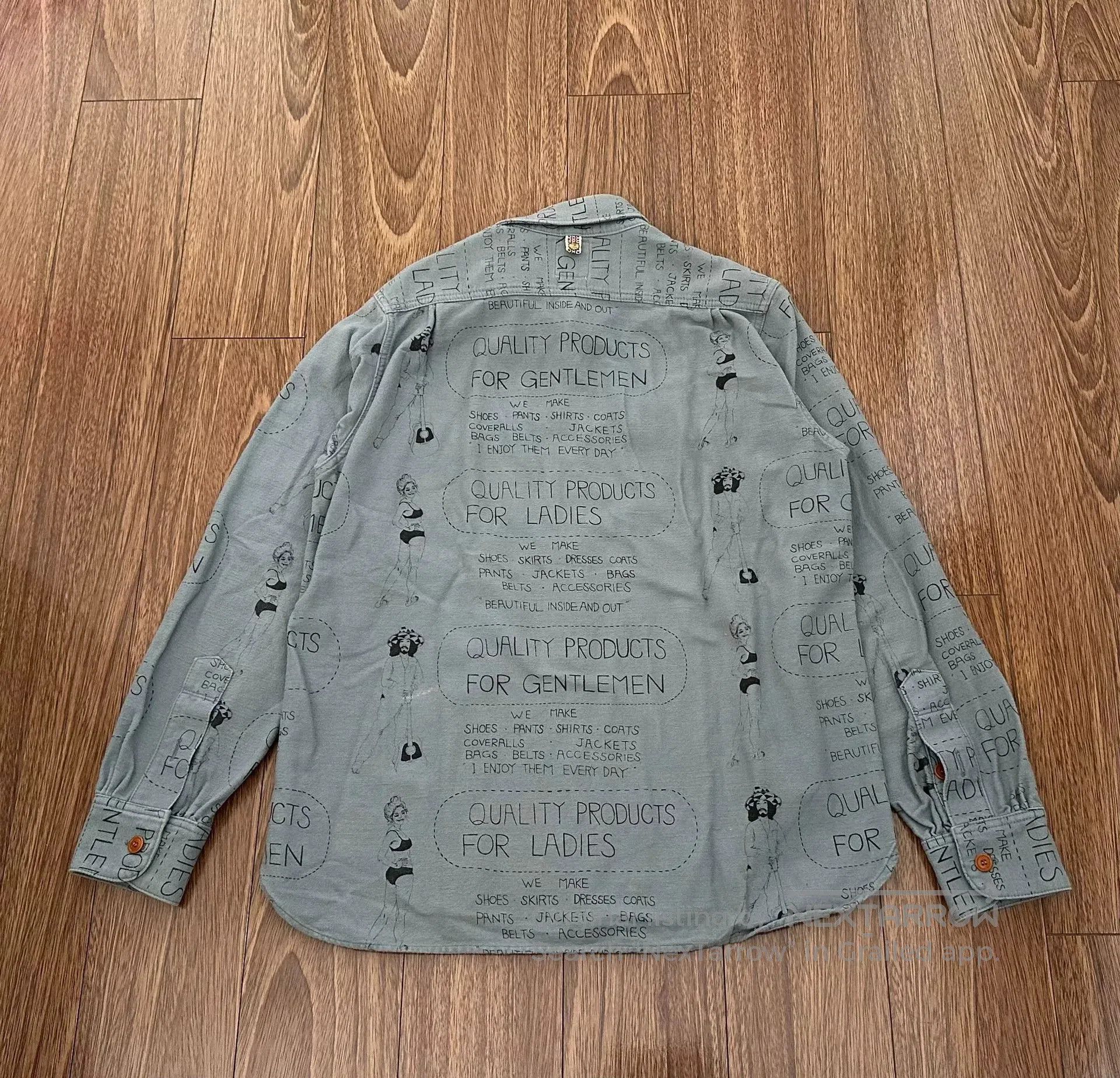 Visvim visvim wally embroidered shirt with graffiti. Size US S / EU 44-46 / 1 - 2 Thumbnail