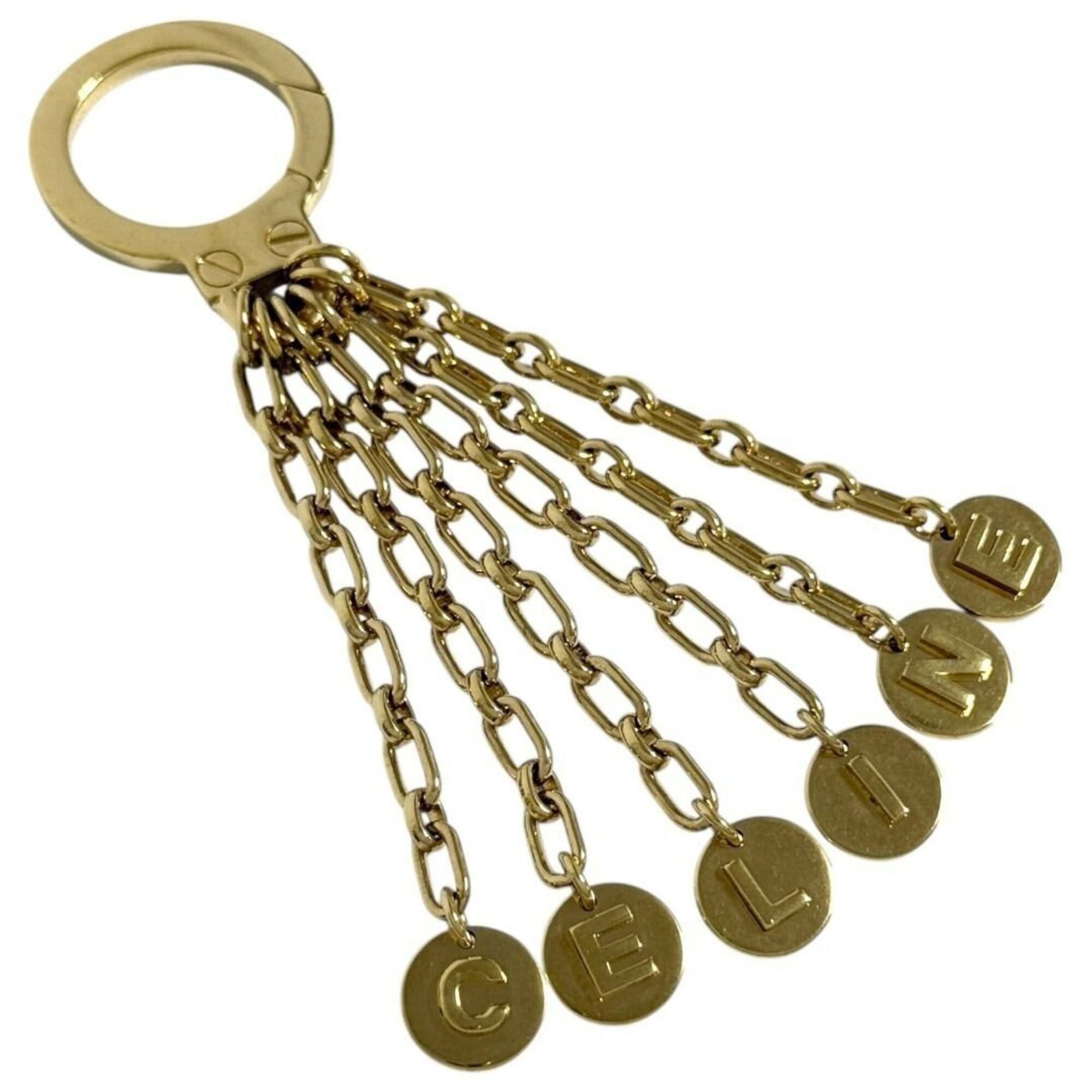 Celine Celine Women's Bag Charm Chain Medal Logo Gold Size ONE SIZE - 1 Thumbnail
