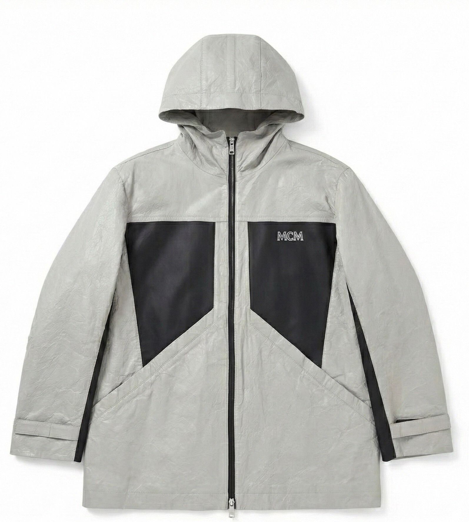 MCM MCM Gray-White Waterproof Jacket with Black Accents Size US XL / EU 56 / 4 - 1 Thumbnail