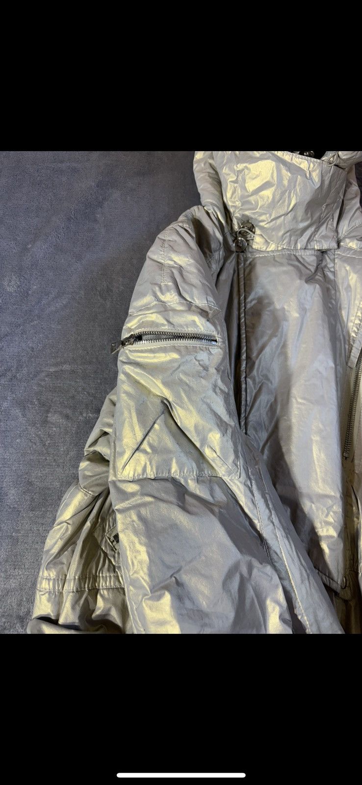 Prada Prada Silver Astro Moto Puffer Coat Size US M / EU 48-50 / 2 - 11 Thumbnail