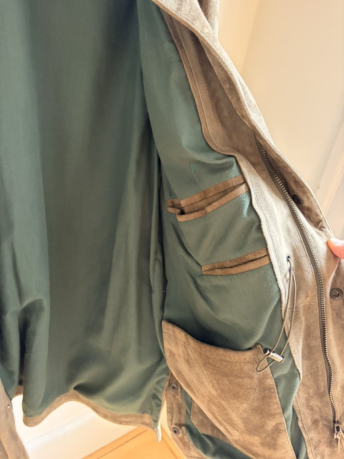 Stoffa Stoffa Field Jacket Dusty Green Lamb Suede 46S Size US S / EU 44-46 / 1 - 10 Thumbnail