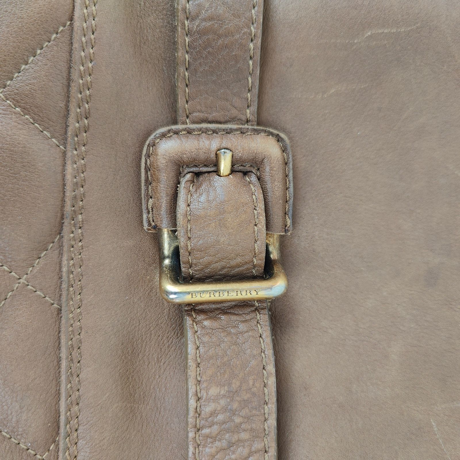 Burberry Burberry Quilted Leather Riding Boots Womens 38 8 Tan Size US 8 / IT 38 - 3 Thumbnail