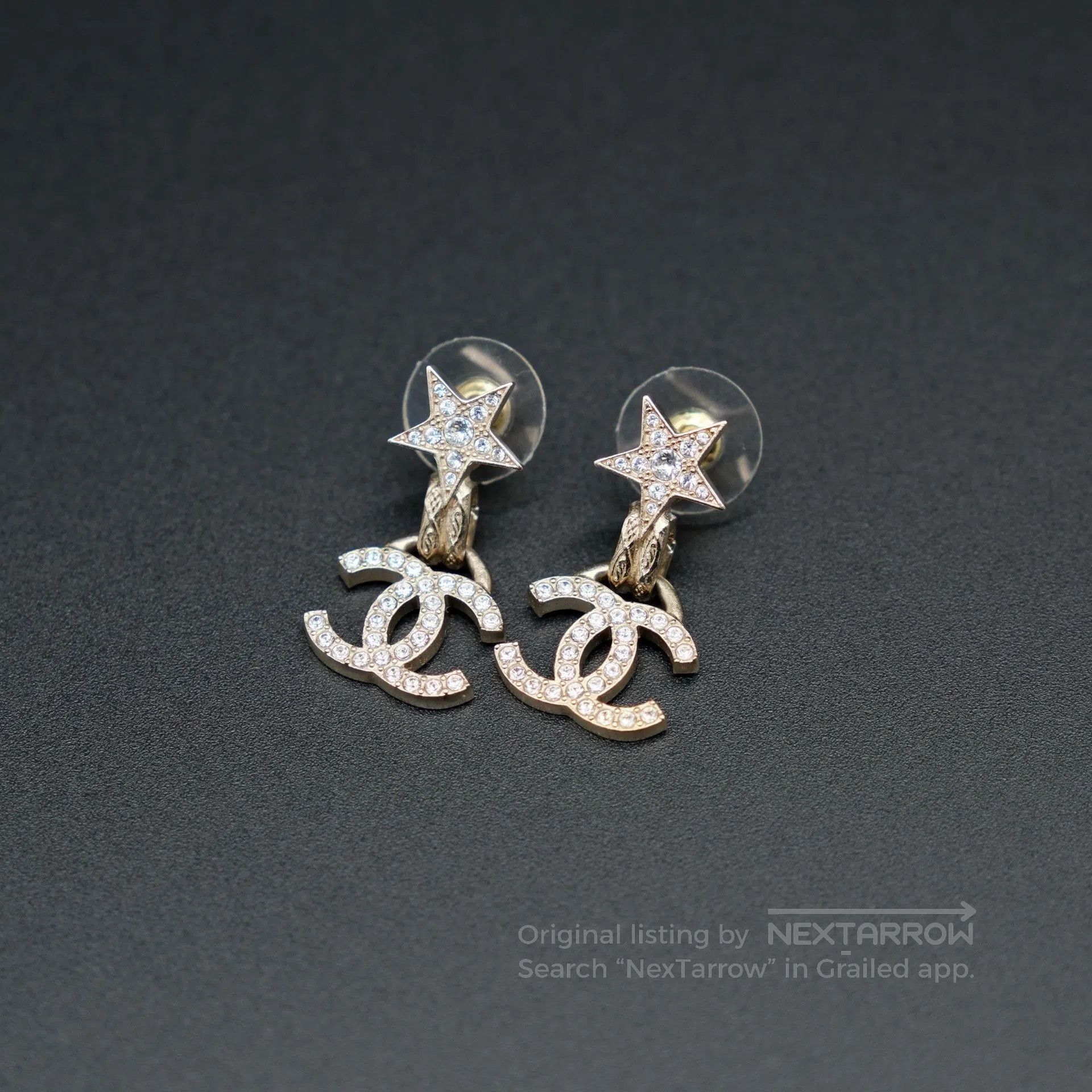 Chanel CHANEL 24B CC Star Pendant Earrings. Size ONE SIZE - 3 Thumbnail