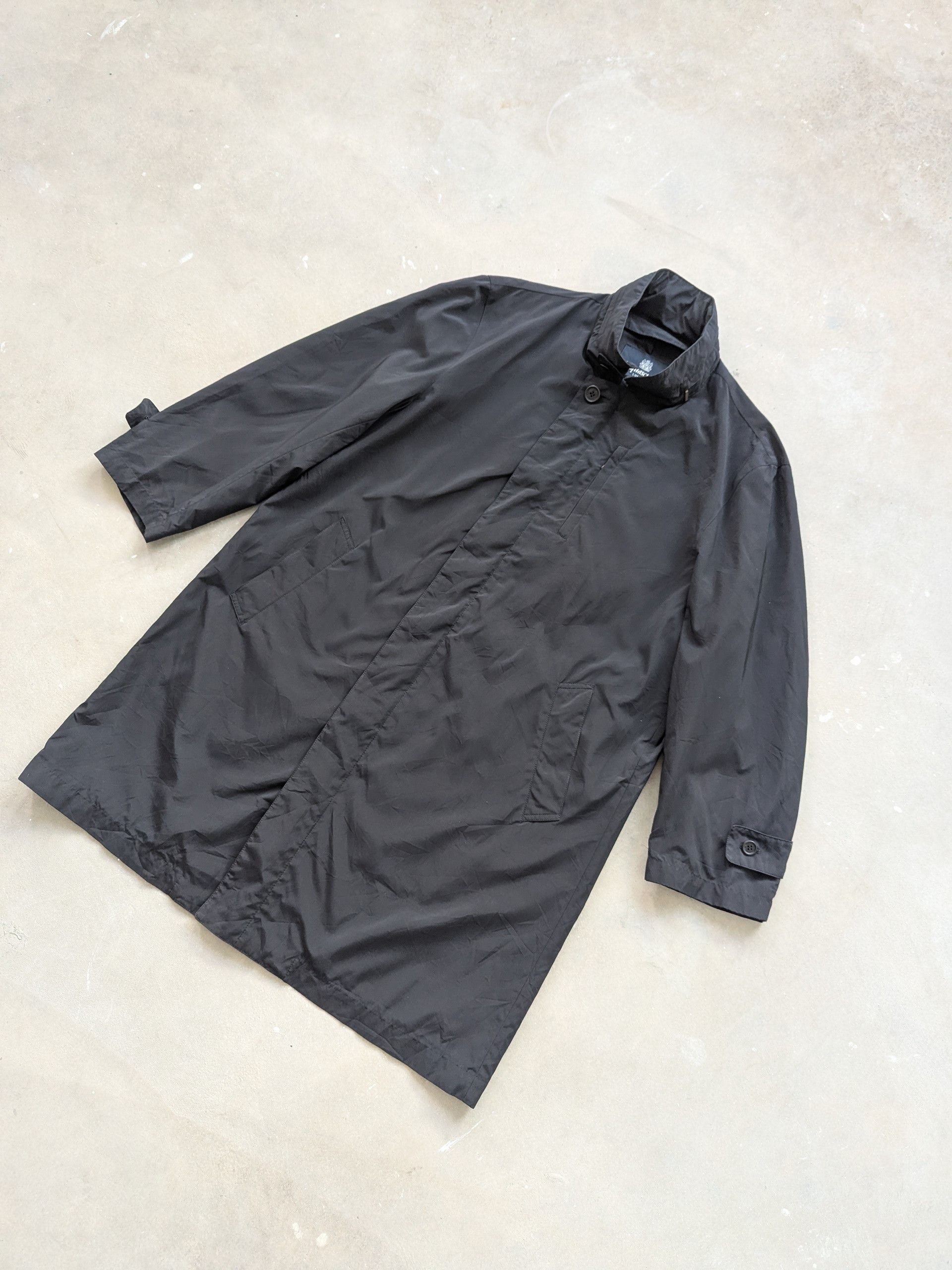 Aquascutum × Japanese Brand × Vintage Vintage 1990s Aquascutum Long Jacket Plain Black Size US L / EU 52-54 / 3 - 2 Thumbnail