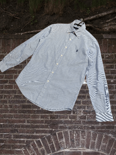 Polo Ralph Lauren × Vintage RALPH LAUREN Long Sleeve White Blue Striped Shirt Size US S / EU 44-46 / 1 - 1 Thumbnail