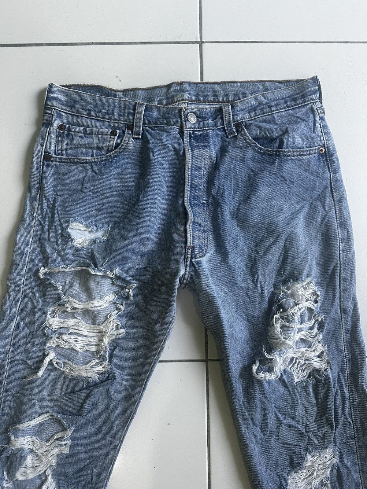 Levi's Vintage Clothing Vintage Levis Distressed 505 colour nice Size US 32 / EU 48 - 5 Thumbnail