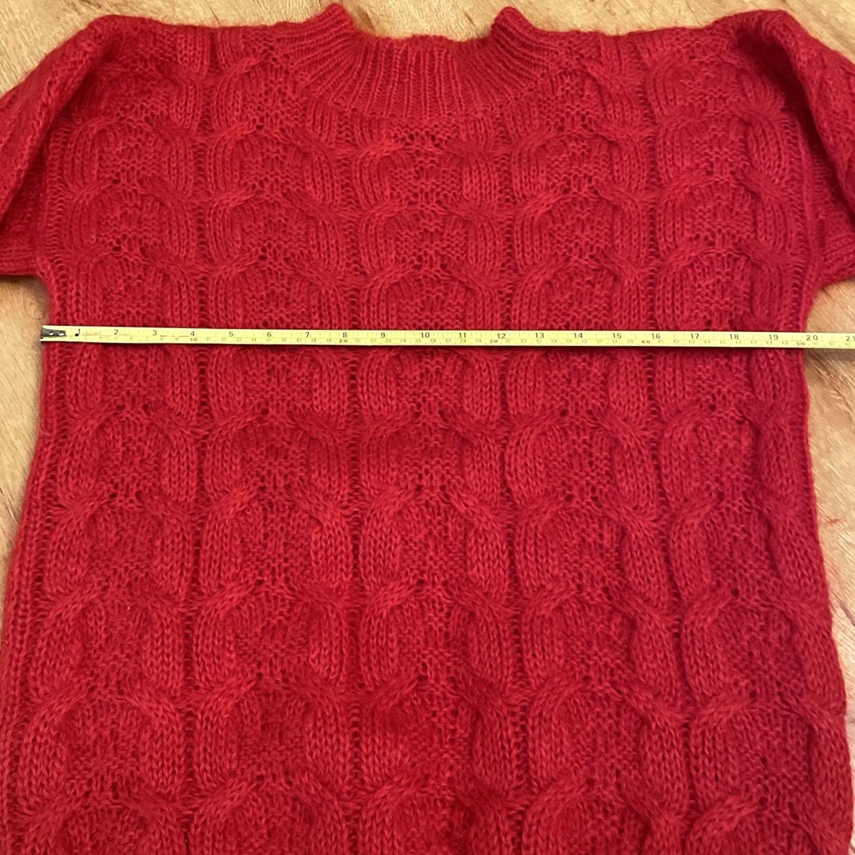 Vintage VINTAGE Tarazzia Sweater Womens Overize Small Mohair Wool Blend Valentines Pullover Mock Neck Long Sleeve Red Size S Knit Wool Blend Size S / US 4 / IT 40 - 5 Thumbnail