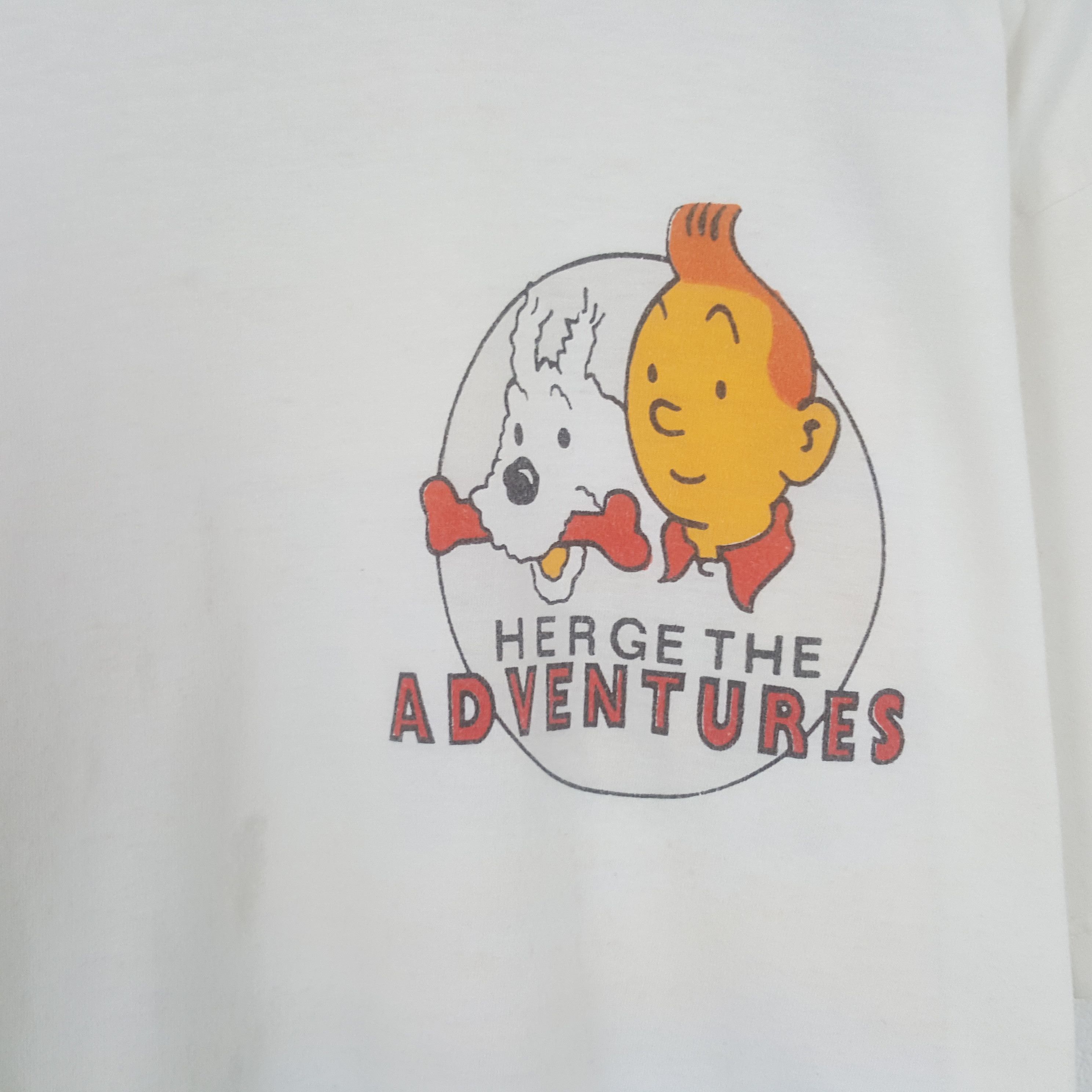Vintage Vintage TINTIN The Black Island Tshirt Size US M / EU 48-50 / 2 - 4 Thumbnail