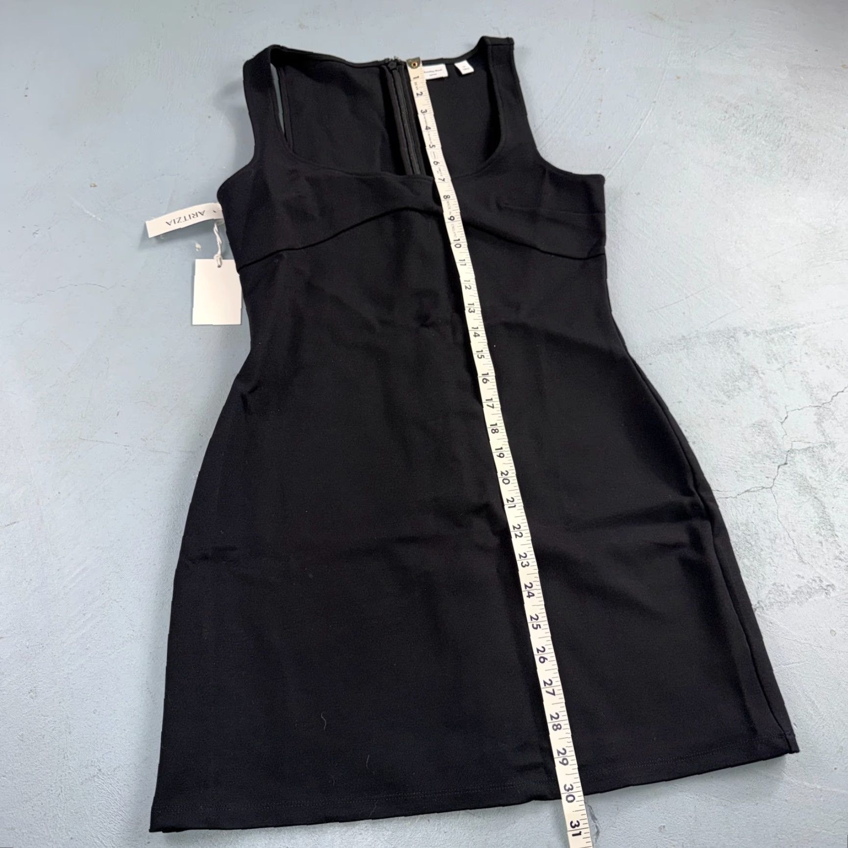 Aritzia Sunday Best Caruso Black Mini Dress Women's Licorice Ponte Dress  Sleeveless Pullover Party/Cocktail Casual
