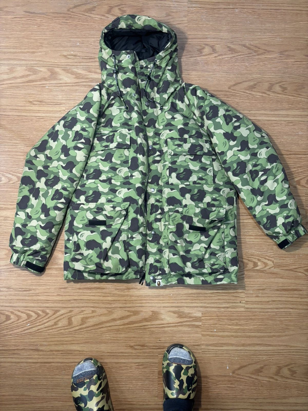 Bape Original ABC Green camo puffer Jacket Size US L / EU 52-54 / 3 - 1 Thumbnail