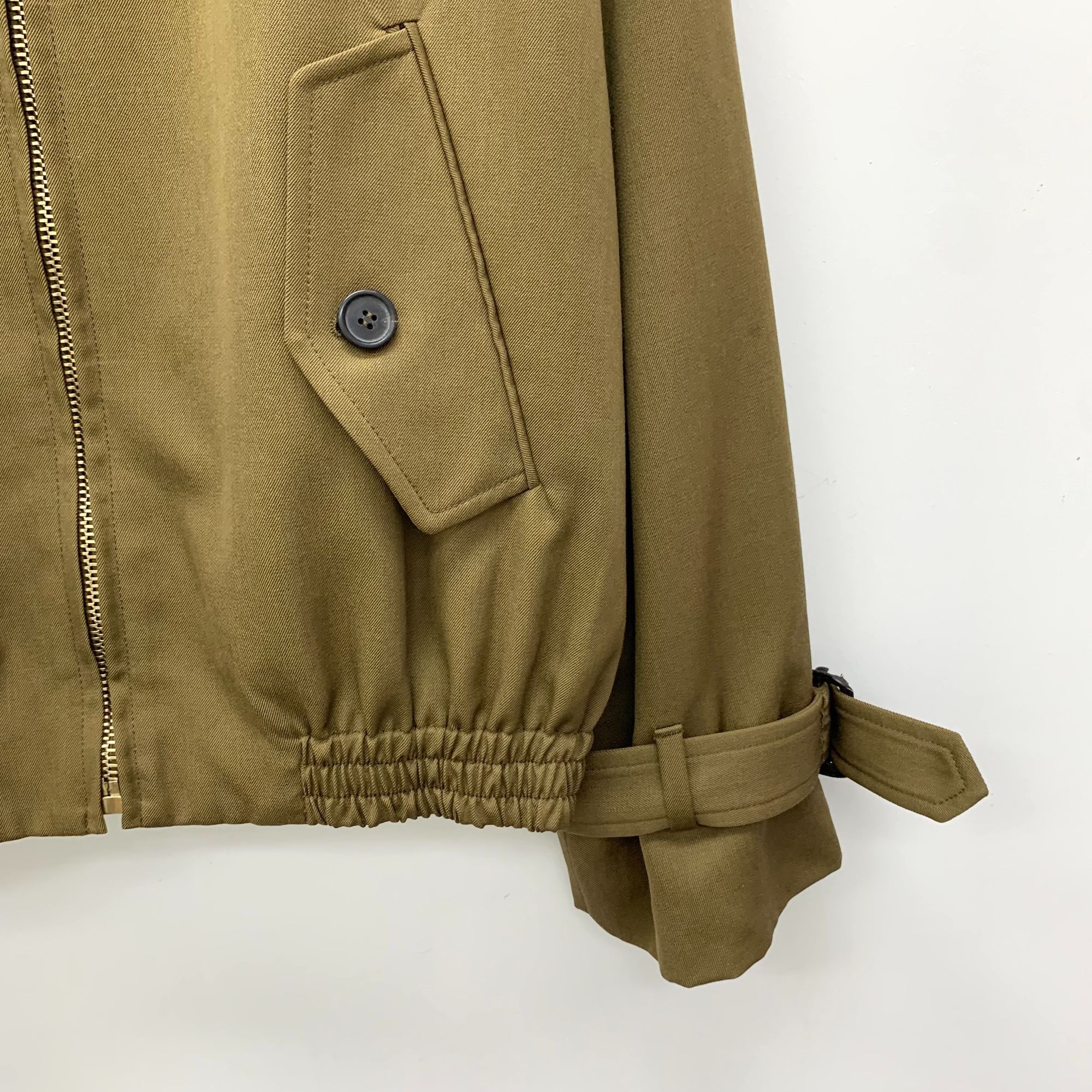 Miu Miu Miu Miu Khaki Green Oversized Cotton Jacket With Elastic Hem Size XS / US 0-2 / IT 36-38 - 4 Thumbnail