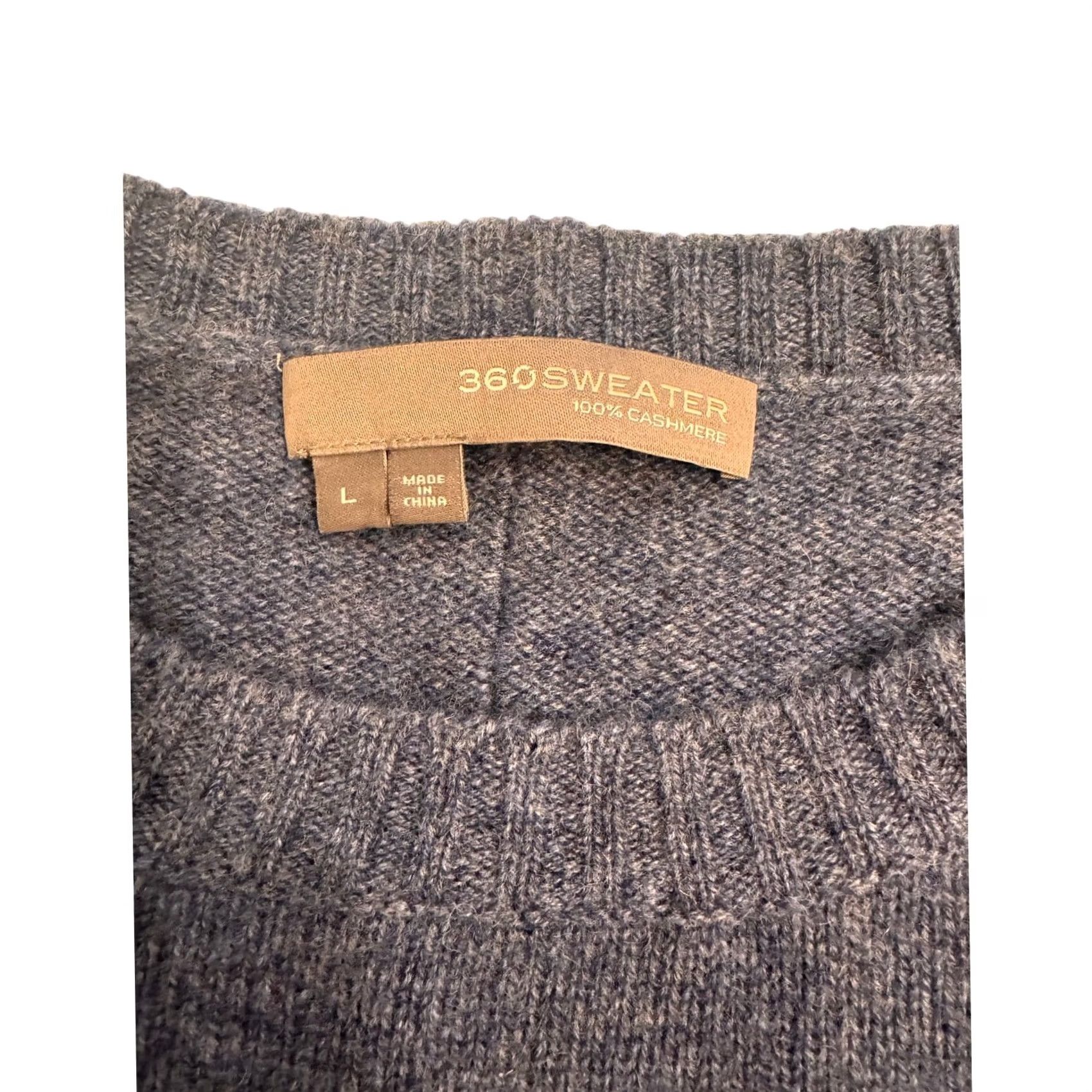 Vintage 360 Sweater Women's Cashmere Cold Shoulder Sweater Blue Size L Size L / US 10 / IT 46 - 3 Thumbnail