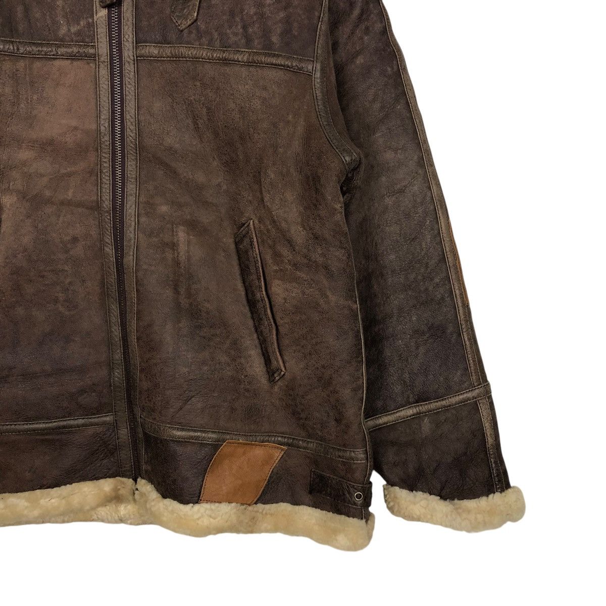 Japanese Brand 🔥VINTAGE LEATHER JACKET B 3 SHEARLING BASE AMERICAN BIKER Size US S / EU 44-46 / 1 - 7 Thumbnail