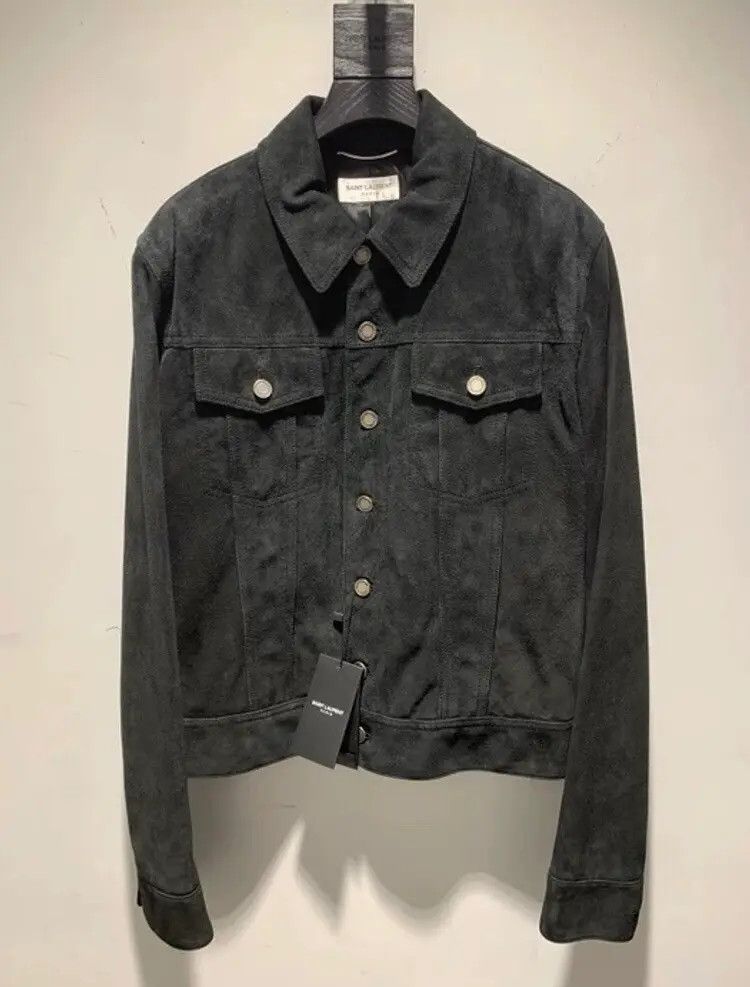 Hedi Slimane × Saint Laurent Paris *Rarest Saint Laurent x Hedi slimane Suede trucker jacket 46 Size US S / EU 44-46 / 1 - 13 Thumbnail