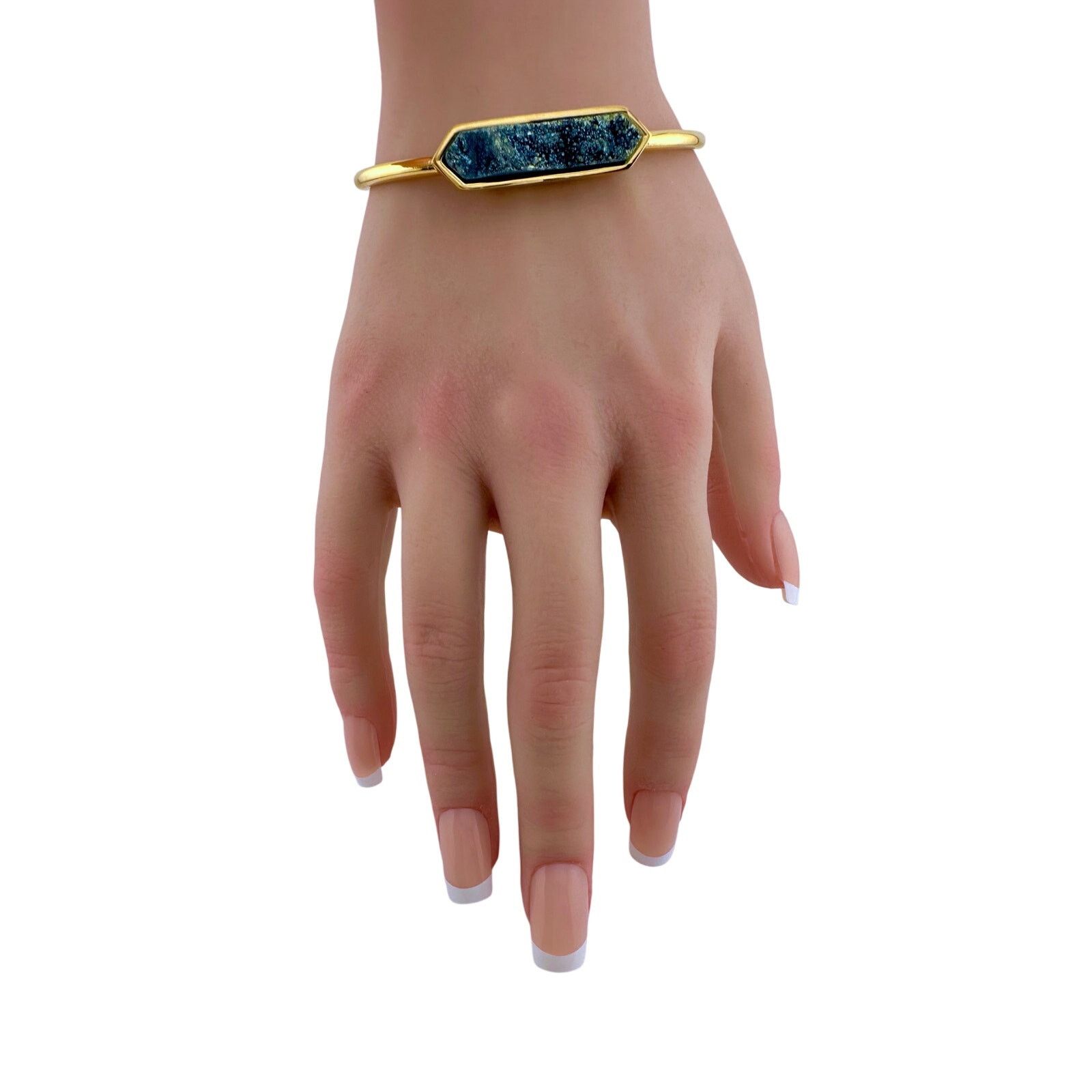 Other Denim Quartz Semi-Precious 18K Yellow Gold Plated Bangle Size ONE SIZE - 10 Thumbnail