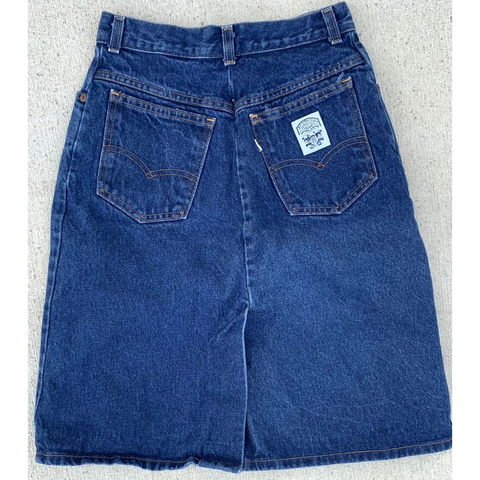 Levi's VINTAGE Levi's High Waist Jeans Skirt Denim Talon 42 Zipper Size 9 25.5 In Waist Blue Rockabilly 1980s Mens Womens Adults Girls Boys Size 30" / US 8 / IT 44 - 5 Thumbnail