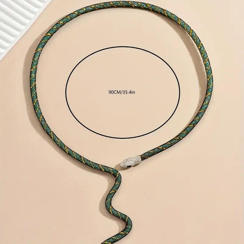Other 2pc Set Silver & Green Metallic Snake Adjustable Necklaces Size ONE SIZE - 7 Thumbnail