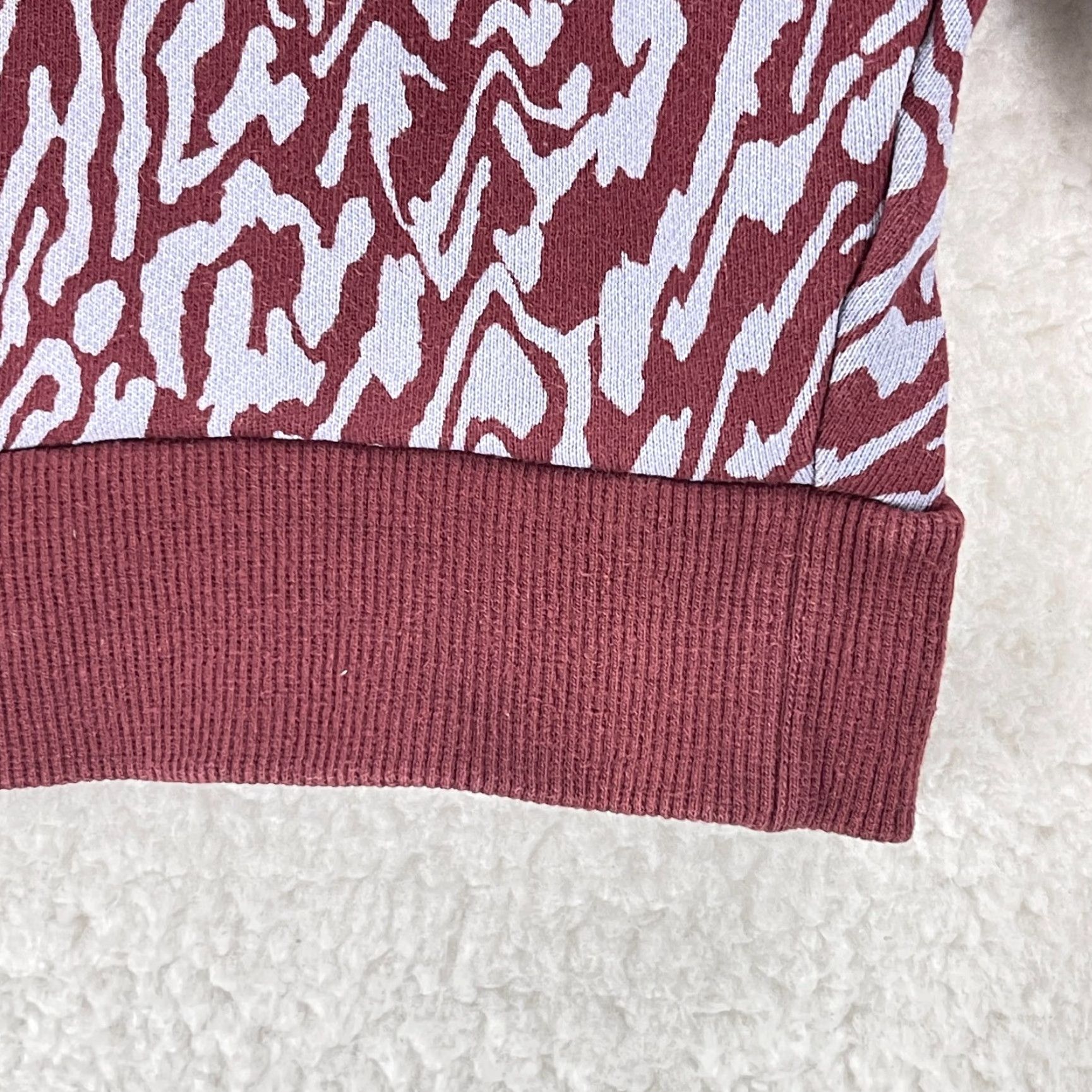 Madewell Madewell Sweater Womens Small Burgundy Tiger Print Crew Neck Long Sleeve Casual Size S / US 4 / IT 40 - 6 Thumbnail